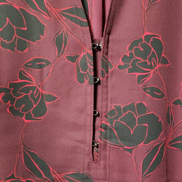 Maurices Floral Print Henley Blouse - Picture 3 of 6